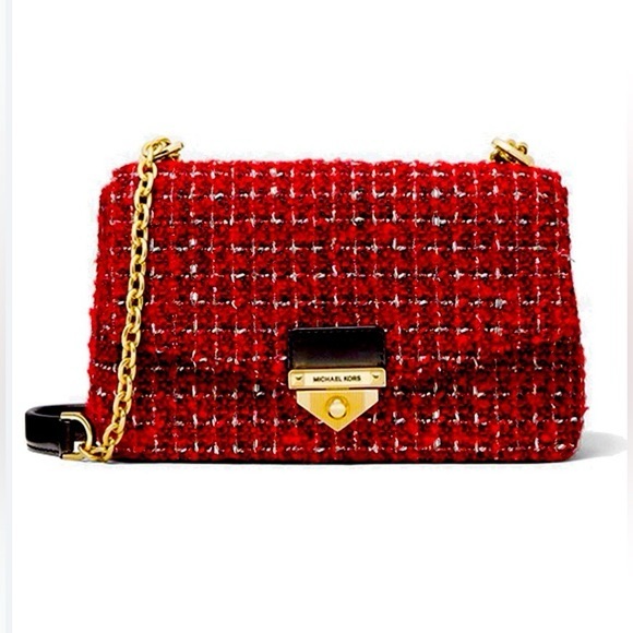 MICHAEL Kors NWT Large Soho Shoulder/crossbody Bag in Tweed Soho Checkered - Picture 1 of 15
